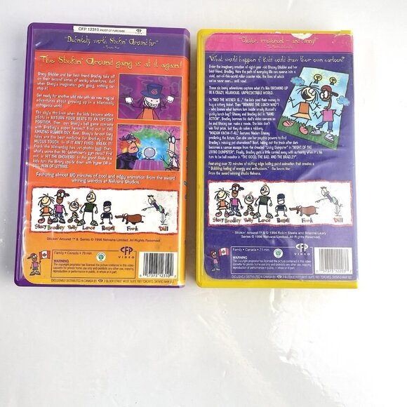 Stickin' Around VHS A Magical Adventure & Bubbling Feeling Canada Nelvana Family - Picture 4 of 13